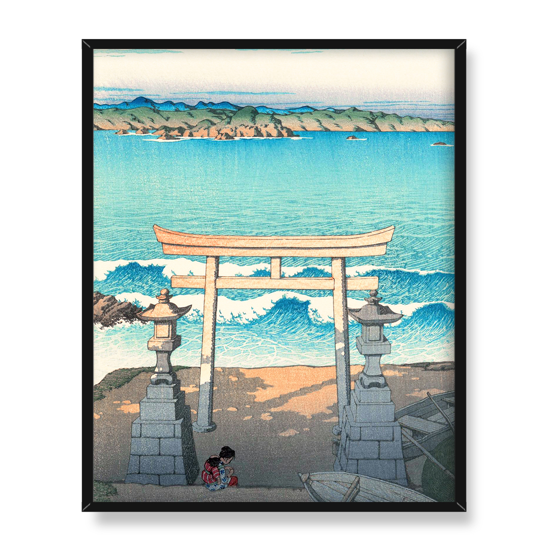 Kawase Hasui Boshu Futomi 40x50 w RAMIE