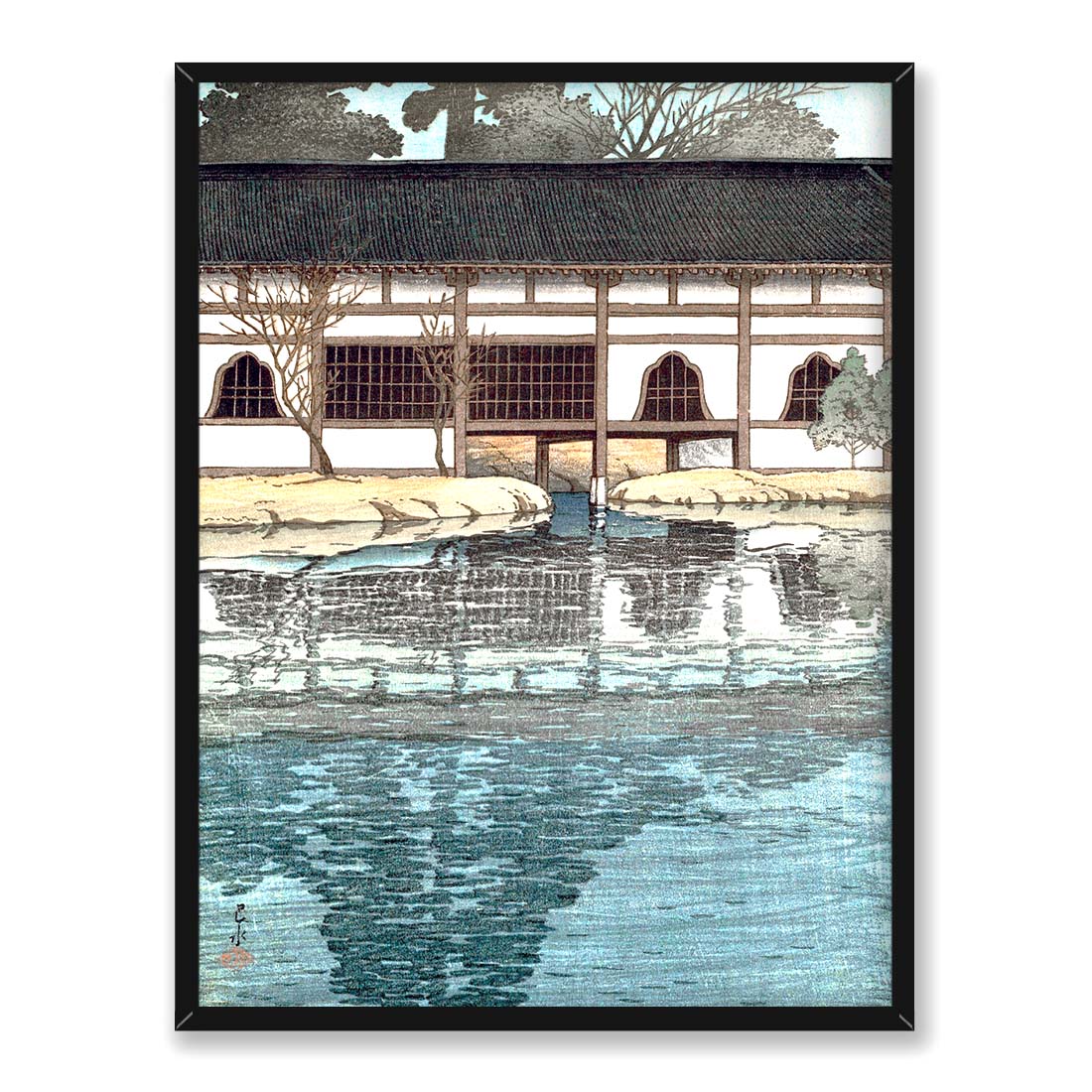 Kawase Hasui Byodo in w Uji 30x40 w RAMIE