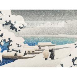 Kawase Hasui Hashidate w śniegu — produkt cyfrowy do pobrania