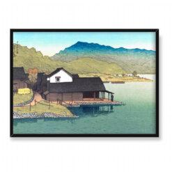 Kawase Hasui Jezioro Kugushi w Wakasa 70×50