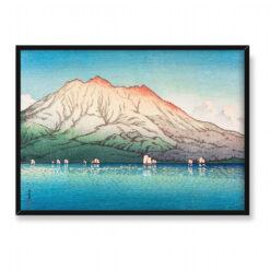 Kawase Hasui Kagoshima Sakurashima 70×50