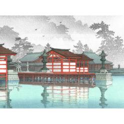 Kawase Hasui Miyajima we mgle — produkt cyfrowy do pobrania