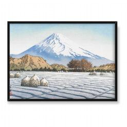 Kawase Hasui Mroźny poranek w Nagaoka 70×50