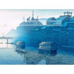 Kawase Hasui Osaka Dotonbori rano — produkt cyfrowy do pobrania