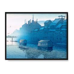 Kawase Hasui Osaka Dotonbori rano 40×30