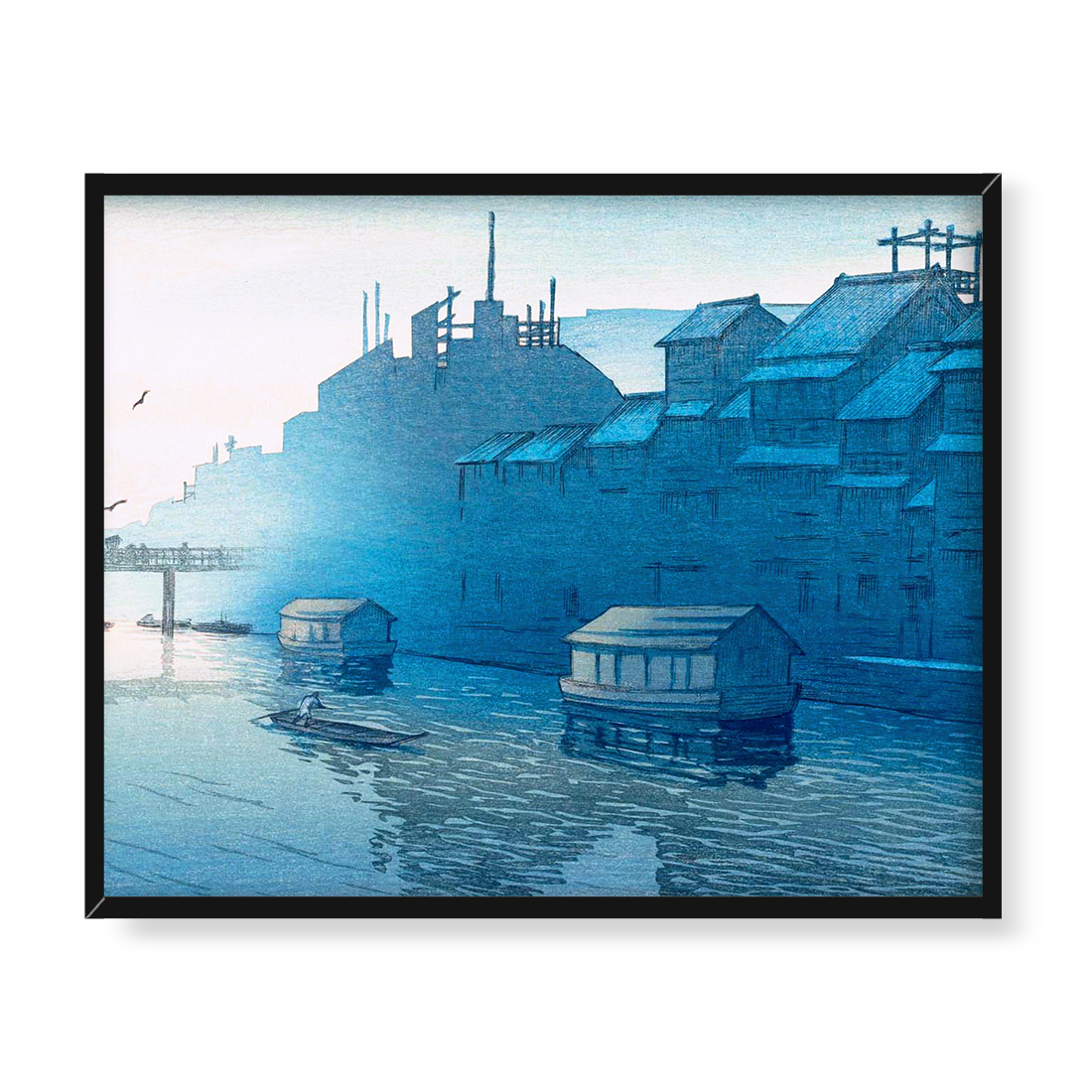 Kawase Hasui Osaka Dotonbori rano 50x40 w RAMIE