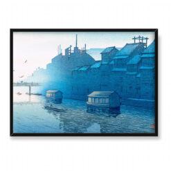 Kawase Hasui Osaka Dotonbori rano 70×50