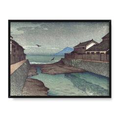 Kawase Hasui Pamiątki z podróży tom pierwszy Horikawa w Obama 40×30