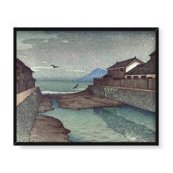 Kawase Hasui Pamiątki z podróży tom pierwszy Horikawa w Obama 50×40