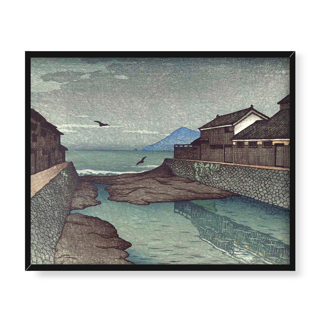 Kawase Hasui Pamiątki z podróży tom pierwszy Horikawa w Obama 50x40