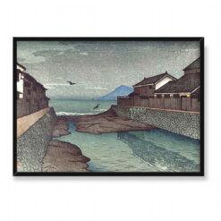 Kawase Hasui Pamiątki z podróży tom pierwszy Horikawa w Obama 70×50