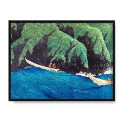 Kawase Hasui Plaża Urahama w Echigo 40×30