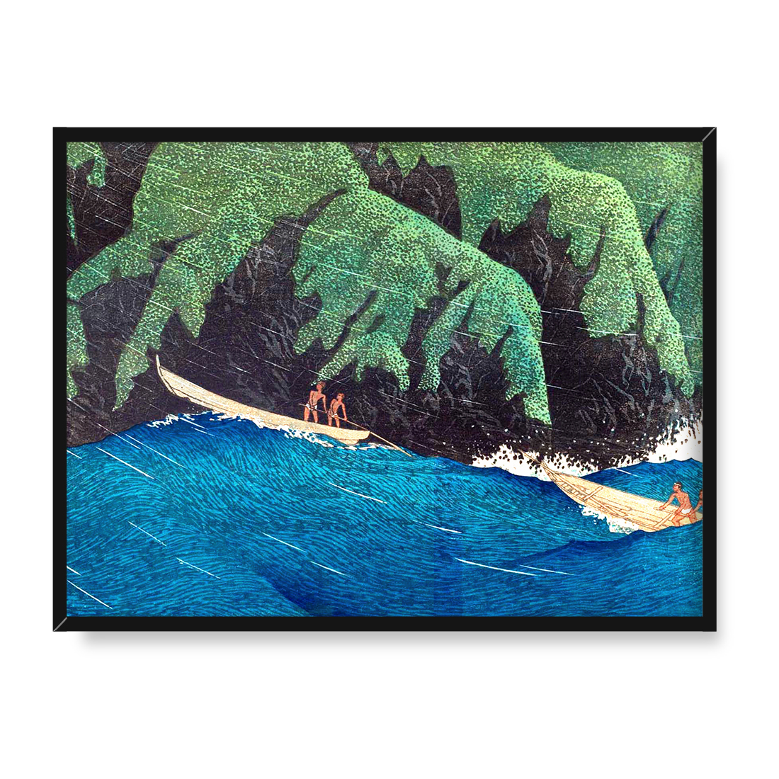 Kawase Hasui Plaża Urahama w Echigo 40x30 w RAMIE