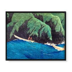Kawase Hasui Plaża Urahama w Echigo 50×40