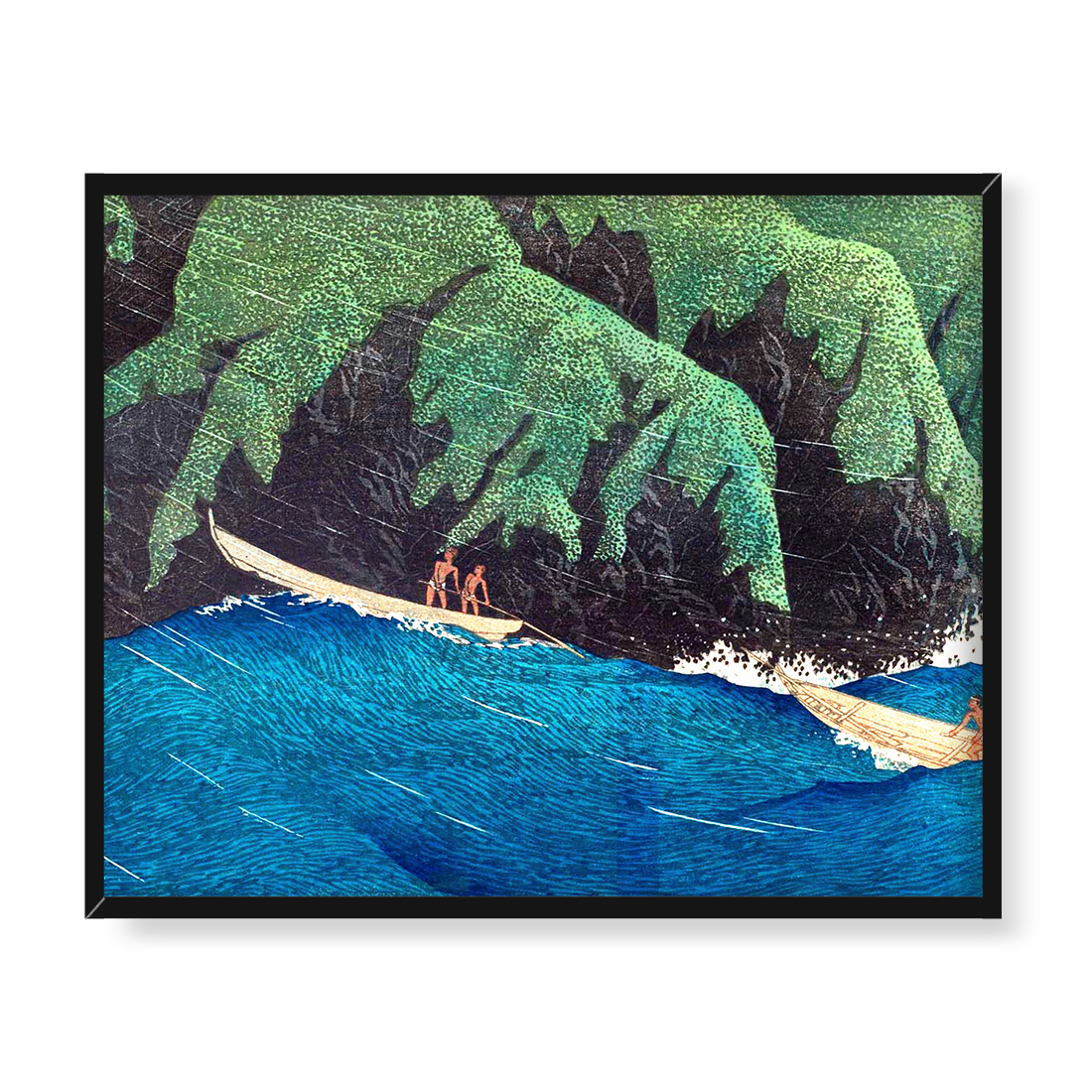 Kawase Hasui Plaża Urahama w Echigo 50x40 w RAMIE