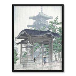 Kawase Hasui Świątynia Zensetsu w Sanshū 30×40