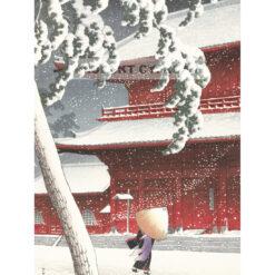 Kawase Hasui Świątynia Zojo w Shiba Tokio — produkt cyfrowy do pobrania
