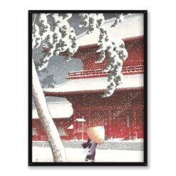 Kawase Hasui Świątynia Zojo w Shiba Tokio 30×40