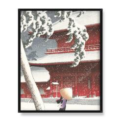 Kawase Hasui Świątynia Zojo w Shiba Tokio 40×50