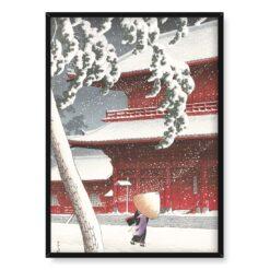 Kawase Hasui Świątynia Zojo w Shiba Tokio 50×70
