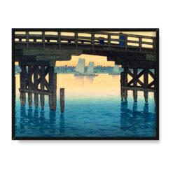 Kawase Hasui Tokio Fukagawa Kaminohashi 40×30