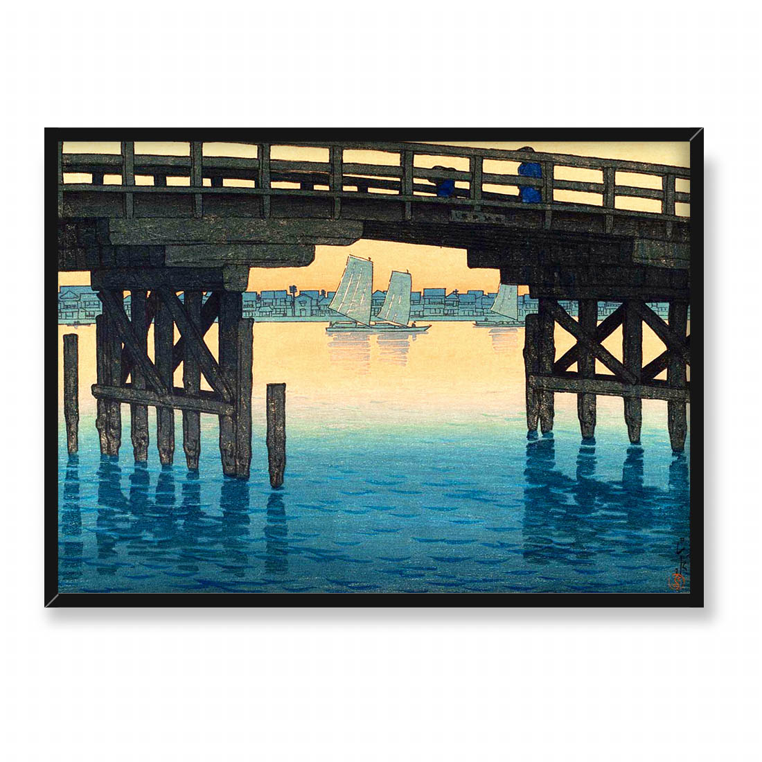 Kawase Hasui Tokio Fukagawa Kaminohashi 70x50