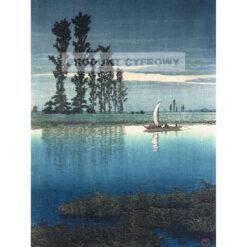 Kawase Hasui Wieczór w Ushibori — produkt cyfrowy do pobrania