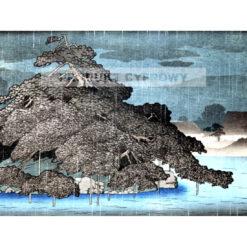 Kawase Hasui Wieczorny deszcz nad Matsunoshima — produkt cyfrowy do pobrania