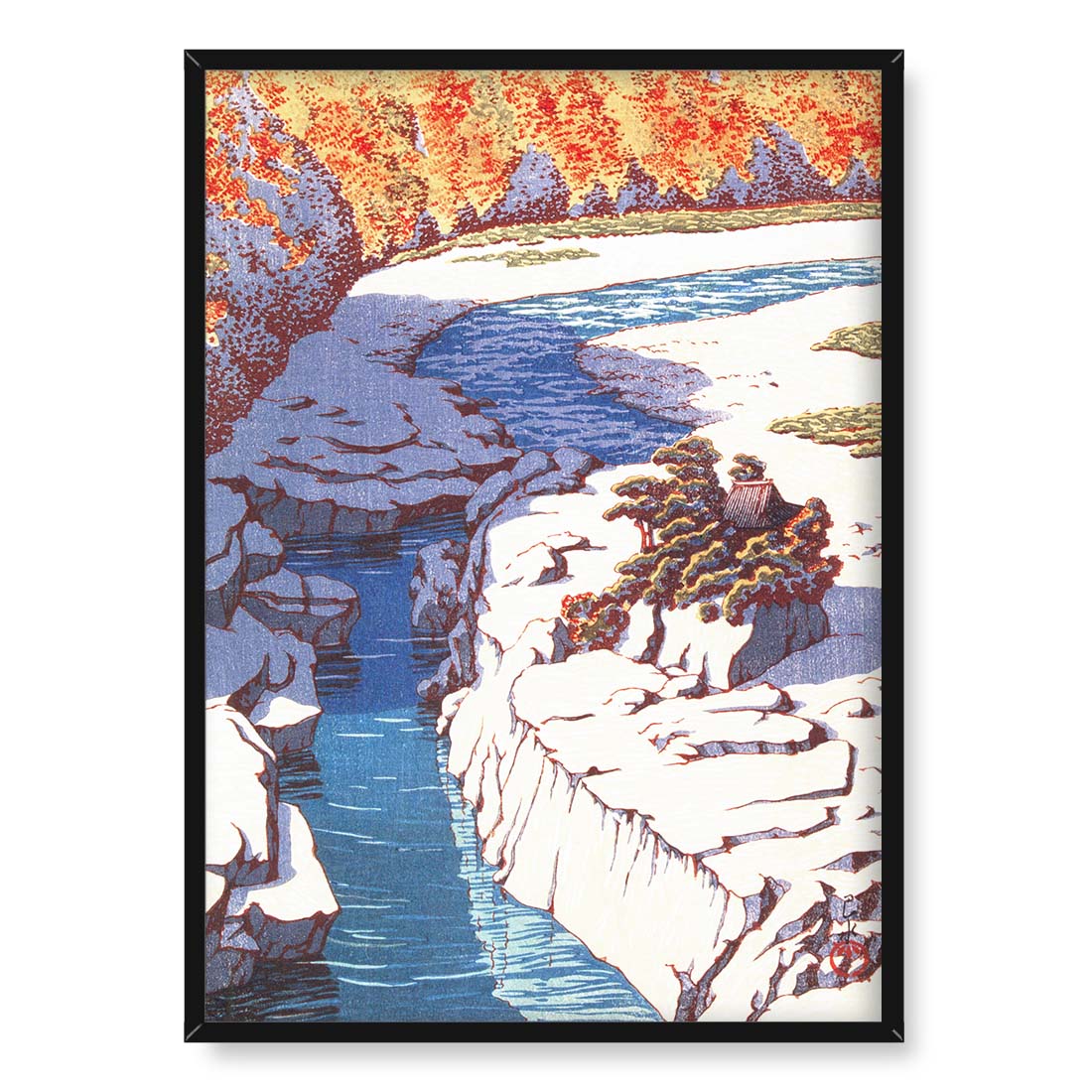 Kawase Hasui Wybór pejzaży Japonii Nezame w Kiso 50x70