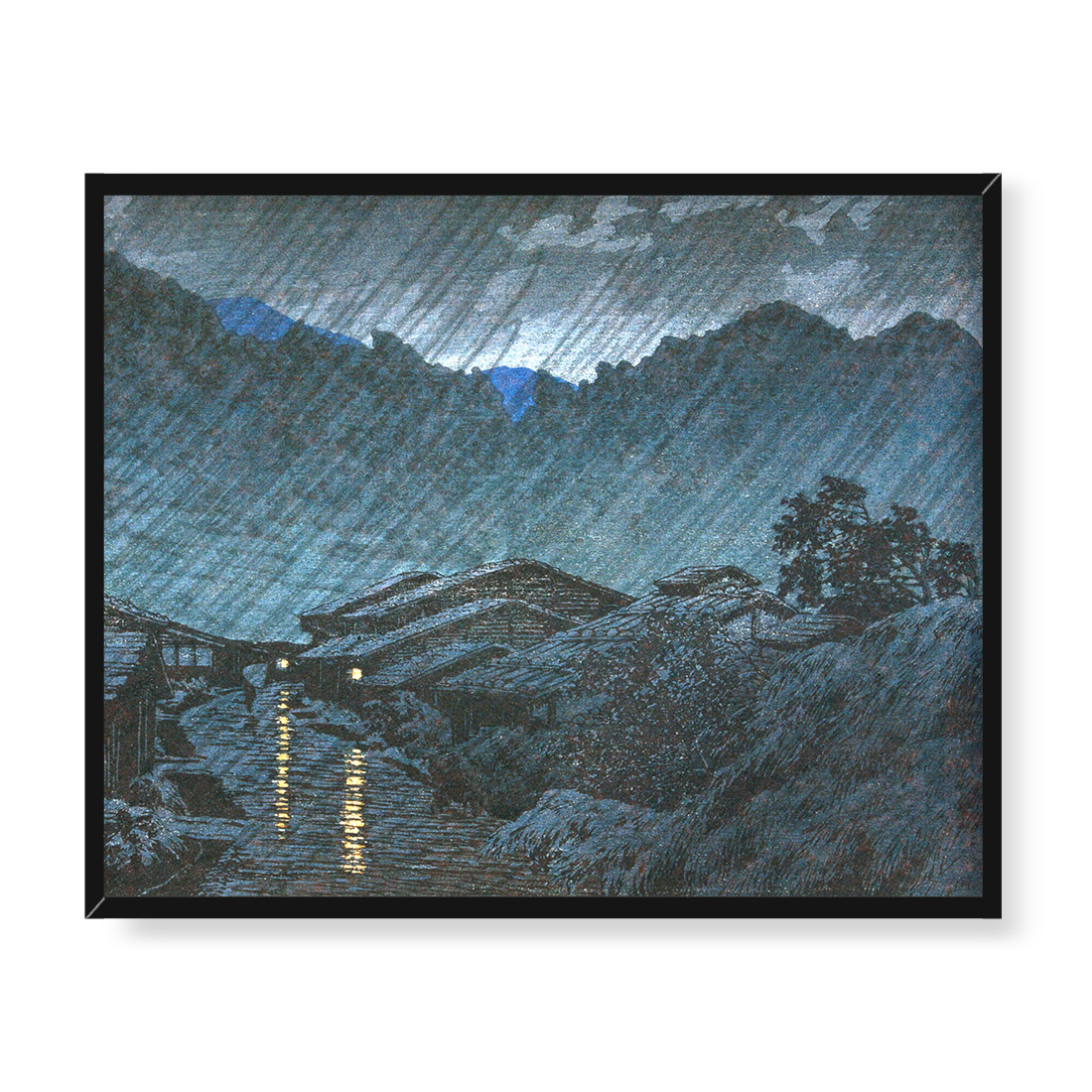 Kawase Hasui Wybór pejzaży Japonii Suhara w Kiso 50x40