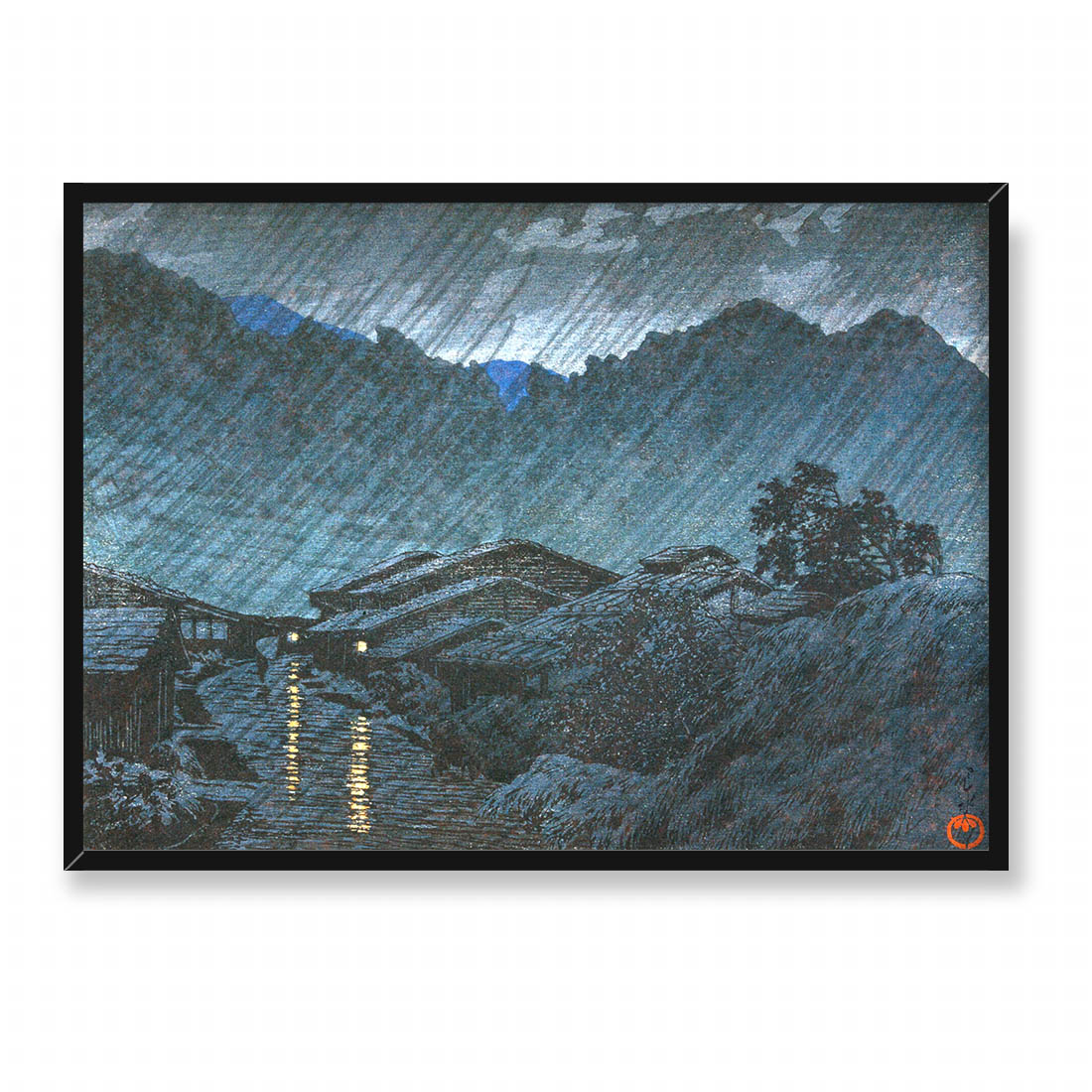 Kawase Hasui Wybór pejzaży Japonii Suhara w Kiso 70x50