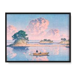 Kawase Hasui Wybór pejzaży Japonii Tsukumojima w Shimabara 40×30