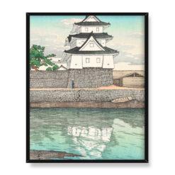 Kawase Hasui Zamek Takamatsu w Sanuki 40×50