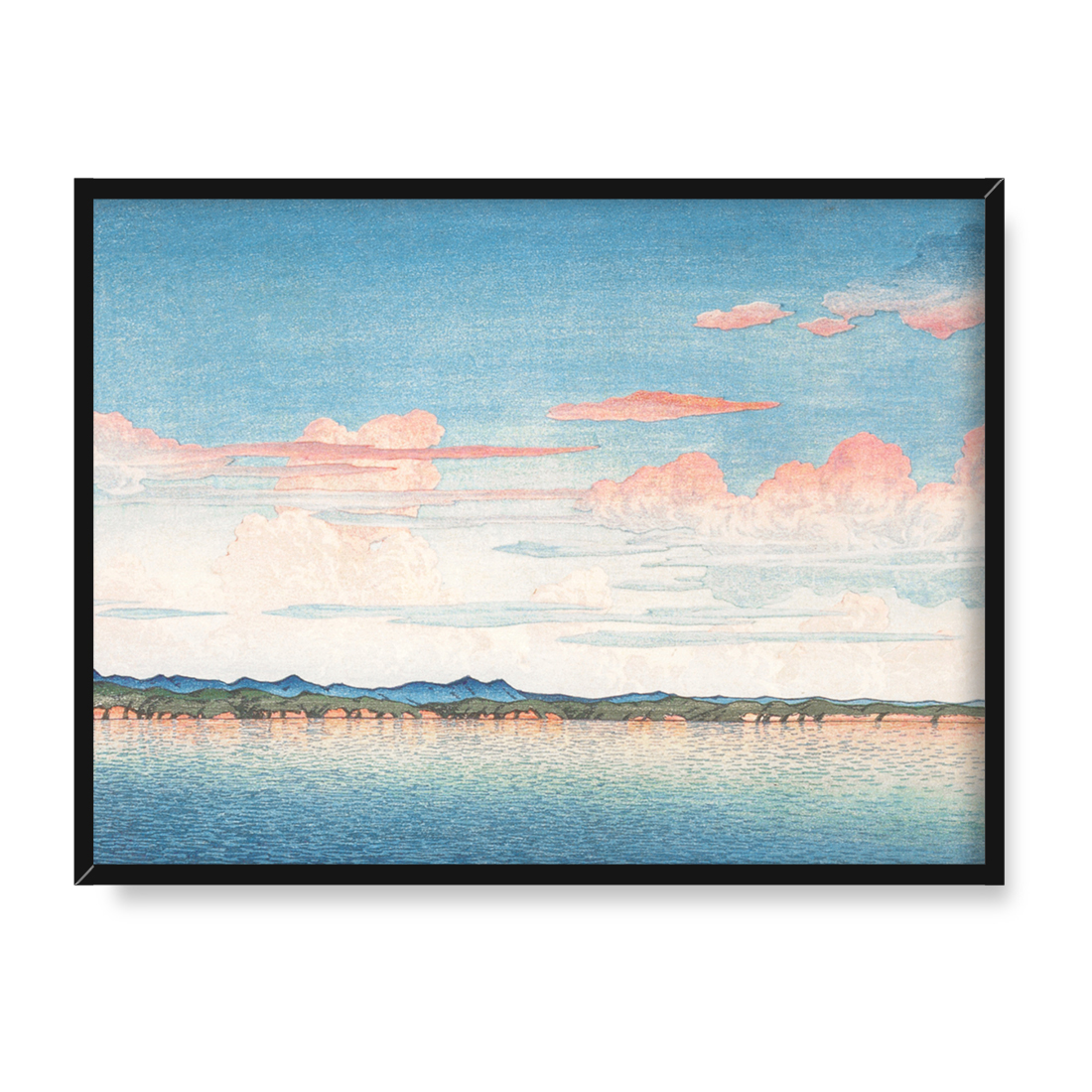 Kawase Hasui Zatoka Mano na Sado 40x30 w RAMIE