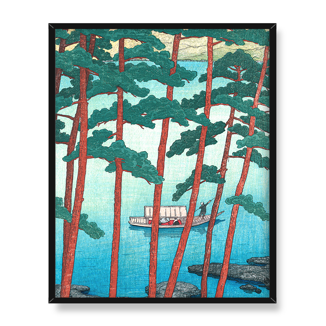 Kawase Hasui Zimowy Rankyo 40x50 w RAMIE