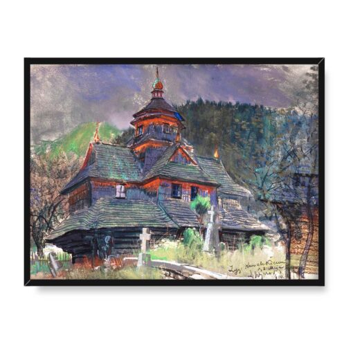 Leon Wyczółkowski Cerkiew św Jana w Jaremczu 40x30