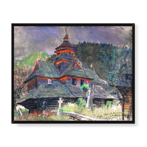 Leon Wyczółkowski Cerkiew św Jana w Jaremczu 50x40
