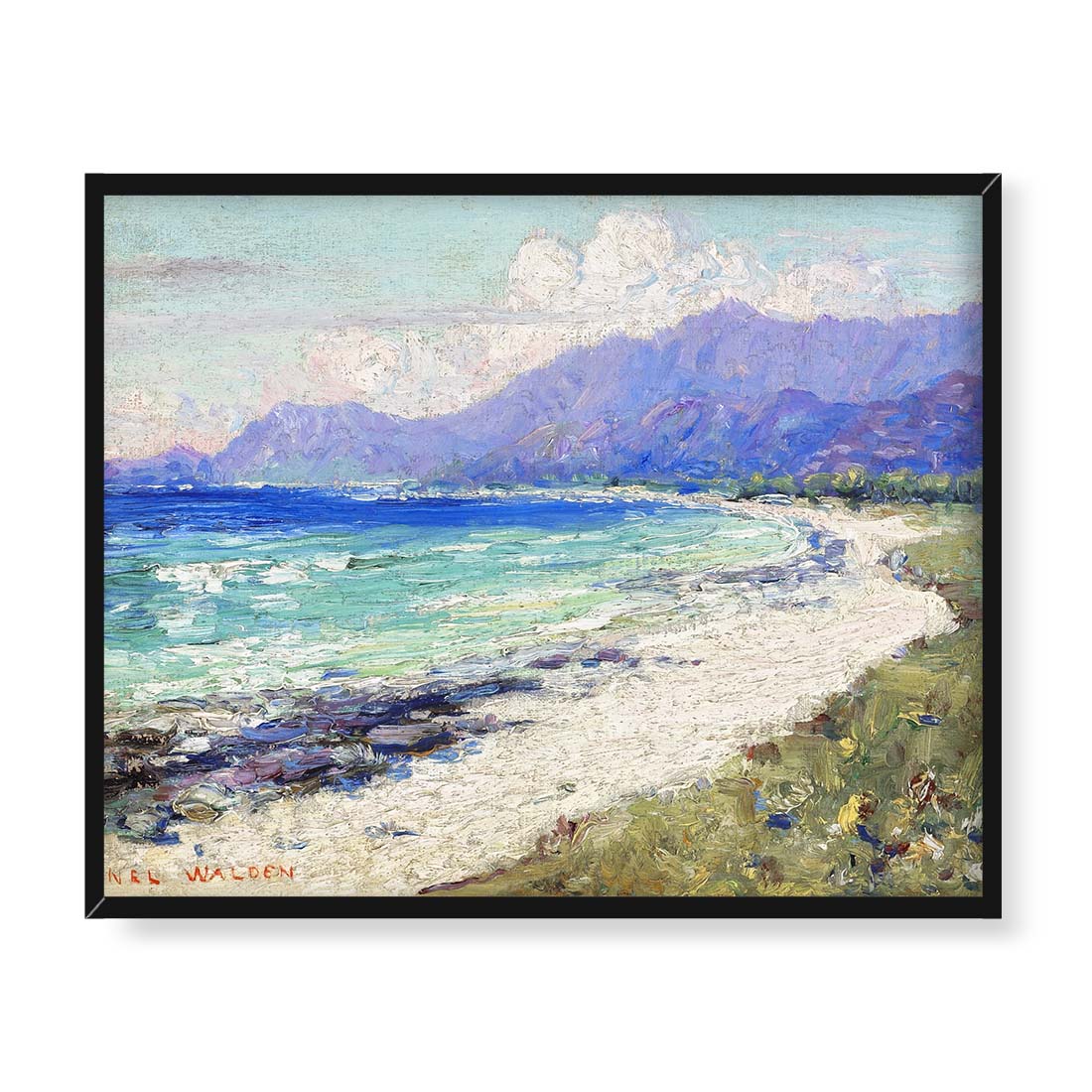 Lionel Walden Hawajski pejzaż nadmorski 50x40