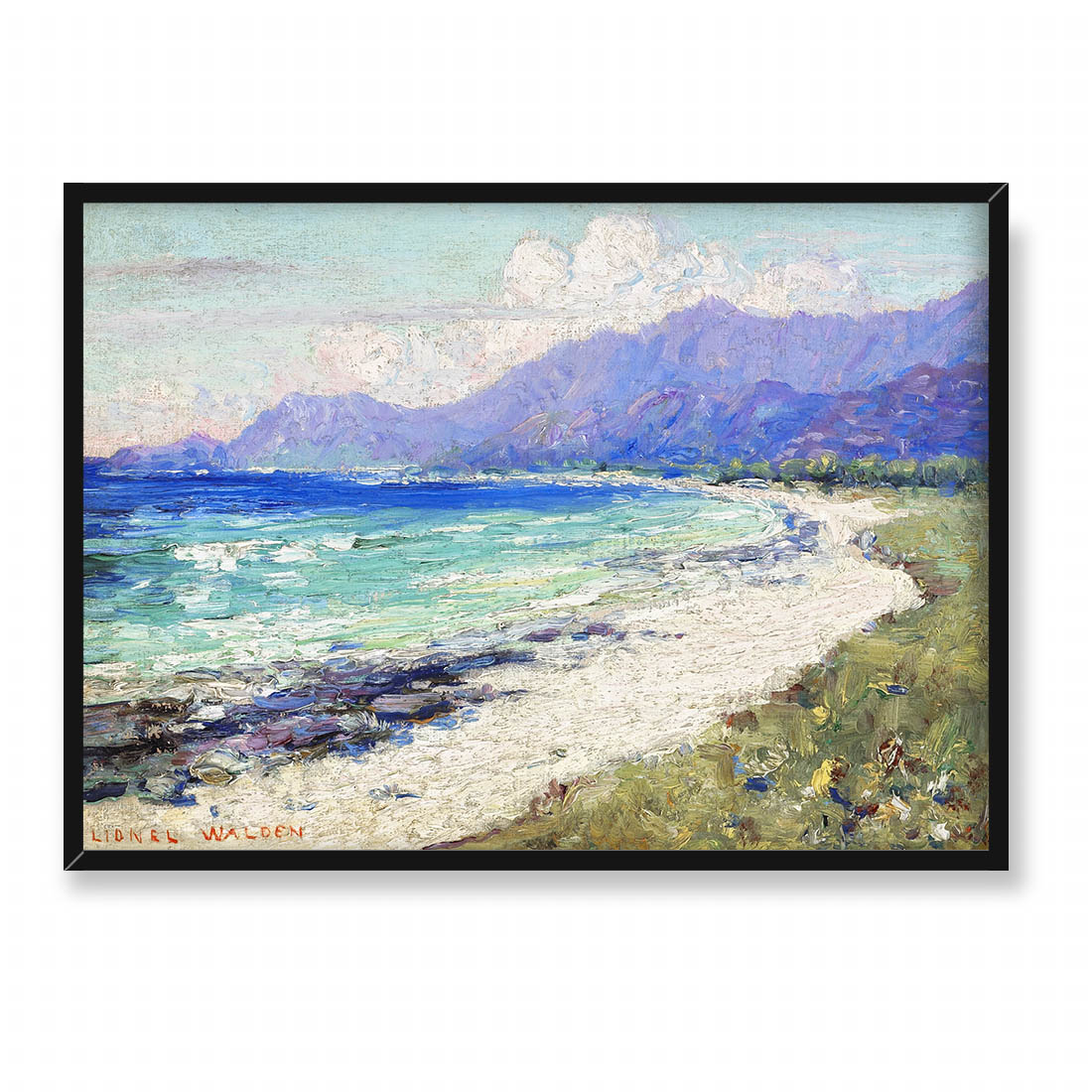 Lionel Walden Hawajski pejzaż nadmorski 70x50