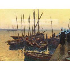 Lionel Walden Łodzie rybackie przy nabrzeżu — produkt cyfrowy do pobrania