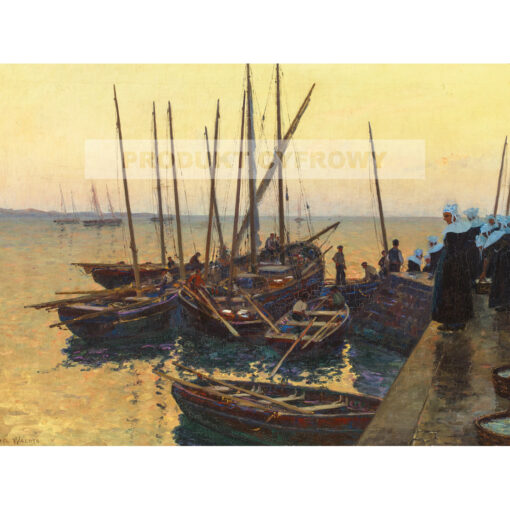 Lionel Walden Łodzie rybackie przy nabrzeżu — produkt cyfrowy do pobrania