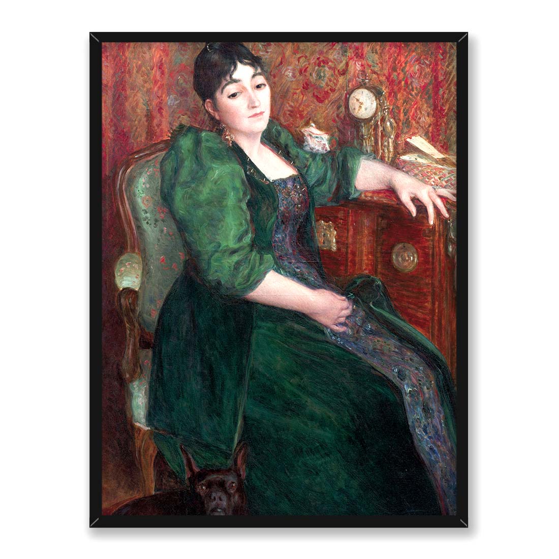 Marie Bracquemond Autoportret artystki w fotelu 30x40 w RAMIE