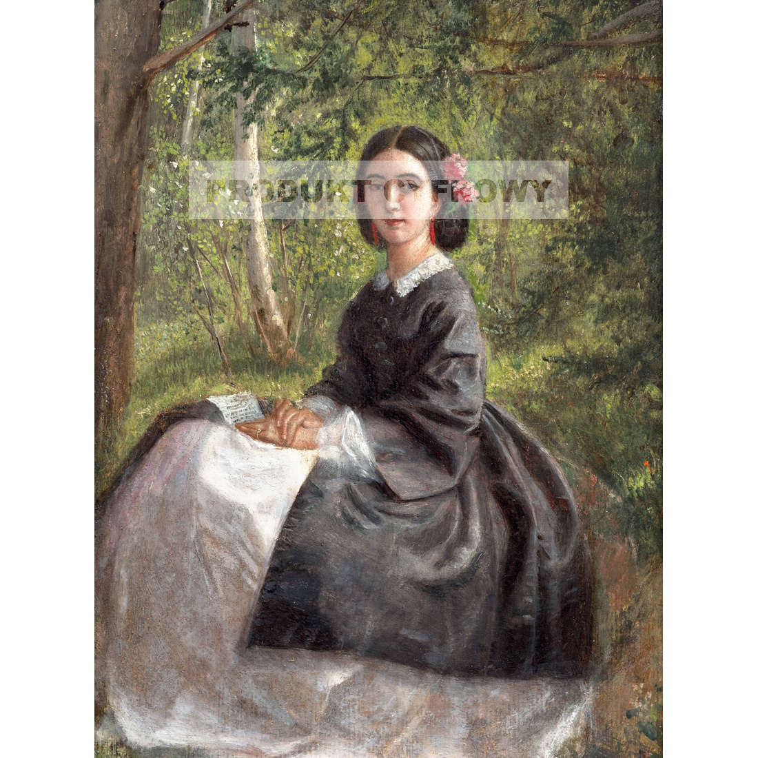 Marie Bracquemond Domniemany autoportret artystki — produkt cyfrowy do pobrania