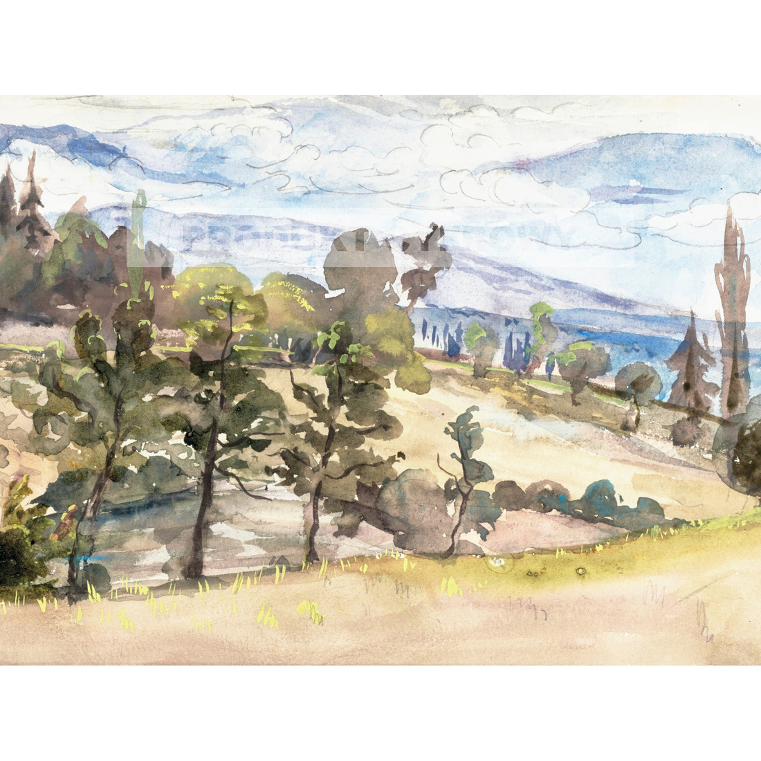 Marie Bracquemond Górski pejzaż — produkt cyfrowy do pobrania