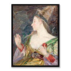 Marie Bracquemond Kobieta w henninie 30×40