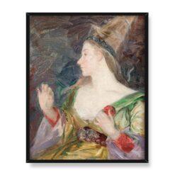 Marie Bracquemond Kobieta w henninie 40×50