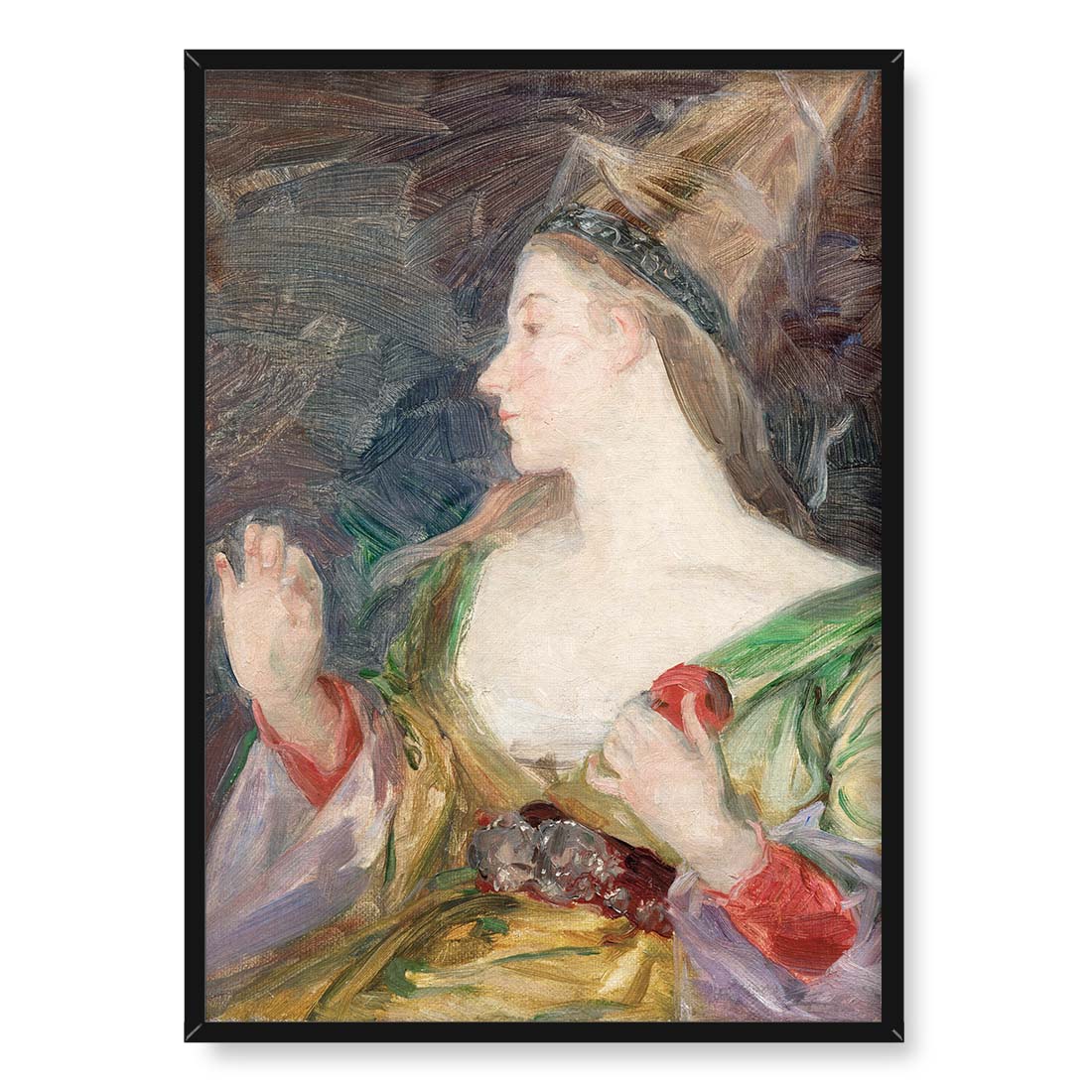 Marie Bracquemond Kobieta w henninie 50x70