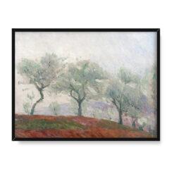 Marie Bracquemond Pejzaż z drzewami 40×30