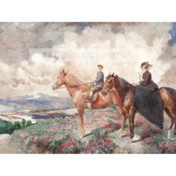 Marie Bracquemond Pierre i Louise Bracquemond na przejażdżce konnej na Mont-Dore — produkt cyfrowy do pobrania