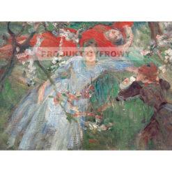 Marie Bracquemond Trzy kobiety leżące na trawniku — produkt cyfrowy do pobrania